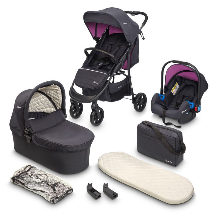 Accor Interpersoonlijk consensus BabyGO Style 3in1 - Combi Kinderwagen - Roze (incl. autostoel) |  KinderstoelStunter