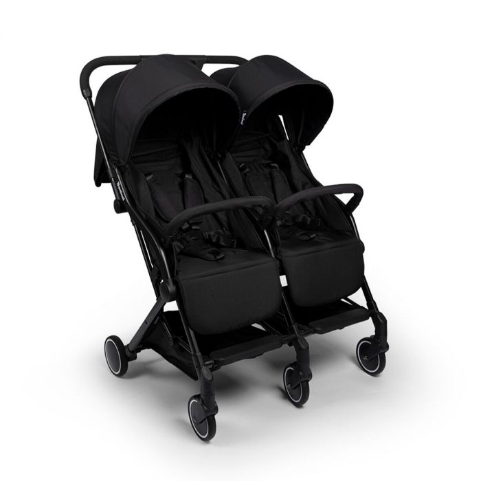 herhaling logica Socialistisch Tweeling buggy Baninni Adige Zwart - Luxe tweeling wandelwagen - Twinbuggy  | KinderstoelStunter