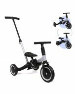 Billy 4 in1 Driewieler met duwstang - Loopfiets - Kinderfiets - Balance Bike - Gio - Zwart-Grijs