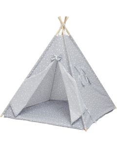 BabyGO Tipi Speeltent - met speelkleed - Little Tent - Grijs