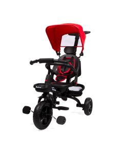 Baninni Reina - Driewieler met Duwstang & Zonnekap - 3in1 - Zitje 360° draaibaar - Rood